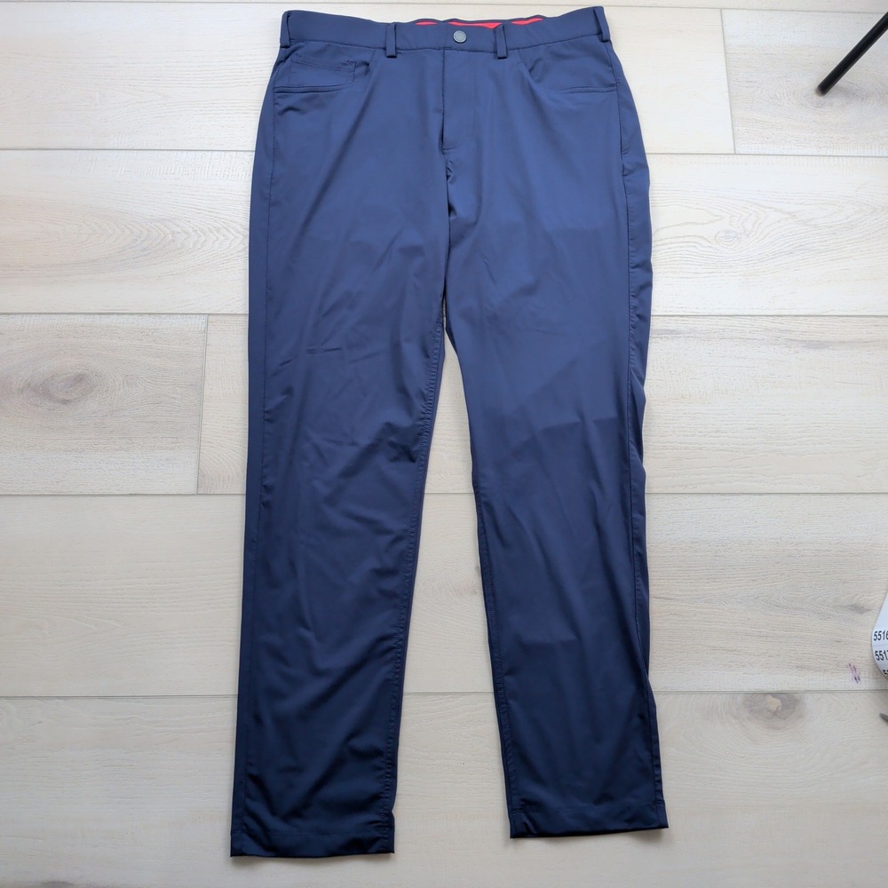 Redvanly Kent Pull-On Golf Performance Pants Mens L Stretch Blue Trousers 34x32